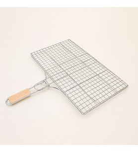 Ahşap Saplı 40x30 cm Orta Boy Katlanabilir Mangal Izgarası