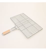 Ahşap Saplı 40x30 cm Orta Boy Katlanabilir Mangal Izgarası