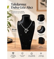 Şık 20 cm Siyah Simli Kolye Standı, Zarif ve Kullanışlı Tasarım