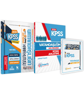 2024 KPSS Vatandaşlık 3lü Set Karakutu ve Anamorfik Yayınları Konu Anlatım-Soru 