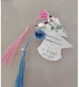 Kişiye Özel Pleksi Mezuniyet Hatıra Magnet (Mavi)
