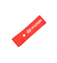hyundai ön tampon ve arka tampon uyumlu süs - kırmızı logo markalı 2 adet tuning modifiye aksesuar