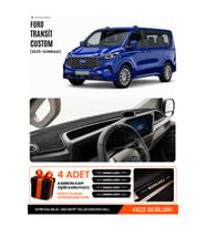 FORD TRANSİT CUSTOM (2025-SONRASI) Uyumlu Torpido Örtüsü Torpido Kılıfı - Siyah