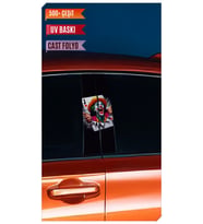 Araç Kapı Direk Kaplama Folyosu Joker Desenli (Sağ Sol Takım) (2 Adet) - 22x50 C (Çok Renkli)