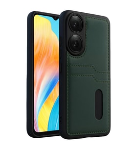 Oppo A38 Sara Kartvizitli Deri Kılıf - Yeşil