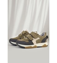 Rakerplus Hakiki Deri Vizon Kahve Çocuk Cırtlı Sneakers Spor Ayakkabı