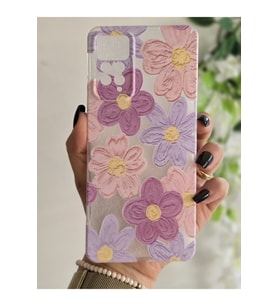 Xiaomi Redmi Note 11 PRO/Note 12 PRO 4G Uyumlu Pastel Renkli Çiçekler Desenli Şeffaf Telefon Kılıfı