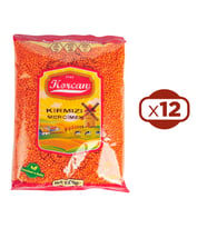 Korcan Kırmızı Mercimek 1 kg x 12 Adet