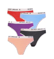 5li Kadın Pamuklu Secret Bikini Külot İç Çamaşırı Kaliteli Diana (Karışık)