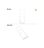 Samsung Galaxy A23 Sim İç Yuvası Çiftli ile Uyumlu Beyaz Çiftli sim yuvası ikili sim tepsisi çiftli sim aparatı dual sim çekmecesi