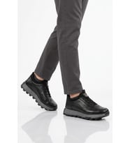 Voyager Taba Premium Hakiki Deri Erkek Casual Ayakkabı Memory Kalın Tabanlı Sneaker M084-2 M