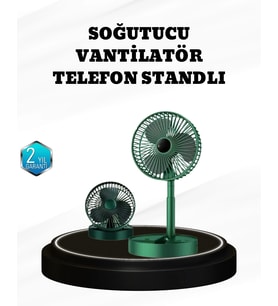Taşınabilir Şarjlı Mini Fan - Katlanabilir Gövde, 3 Hız Kademesi
