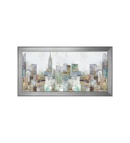 Soyut Şekiller Motifli Kanvas Tablo 50 x 70 cm Silver Çerçeve