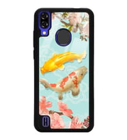 Reeder P13 Blue Uyumlu Koi Balığı Tasarımlı Glossy Telefon Kılıfı