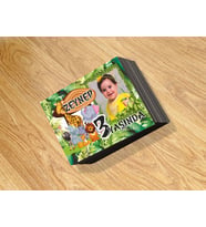 Hayvanlar1 Temalı Doğum Günü Magneti 8x6 Cm 10 Adet (Yeşil)