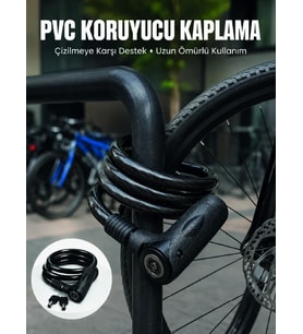 24 mm Kalın Çelik Halat ile Motosiklet ve Bisikletiniz İçin Güçlü Güvenlik