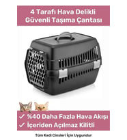 Premium Serisi Güvenli & Konforlu Köpek Kedi Taşıma Sepeti Sağlam Pet Kutusu Seyahat Kafesi Çantası