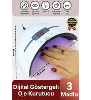 Profesyonel Dijital Göstergeli Otomatik 36W 12 Adet Uv Led Işıklı 3 Modlu Tırnak Jel Oje Kurutucu