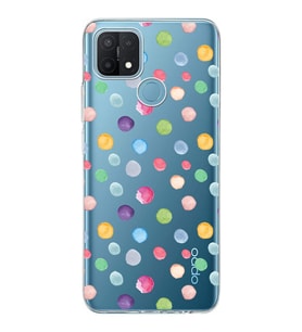 PrintiFy Oppo A15  ile Uyumlu 1mm Slim Fit Water Color 6 Baskılı Şeffaf  Kılıf