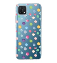 PrintiFy Oppo A15  ile Uyumlu 1mm Slim Fit Water Color 6 Baskılı Şeffaf  Kılıf
