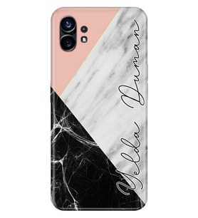Nothing Phone 1 / 2 Kılıf İsim Yazılı Kişiye Özel Silikon Kapak Model-25 (Çok Renkli)