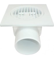 BEYAZ YER SÜZGECİ 10 x 10 cm - Ø 50 YANDAN ÇIKIŞ YER SİFONU ( BEYCO )