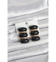 Siyah Vintage Model Gold Renk Kadın Küpe 5886 - HPSBYI4884-1127