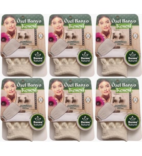 Derma Naturel Özel Banyo Kesesi MS-07 (6 Lı Set)