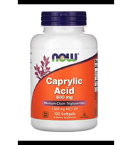 NOW Foods, Caprylic Acid, MCT OİL 600 mg, 100 Softgels. USA Menşei.3938 (Renksiz)