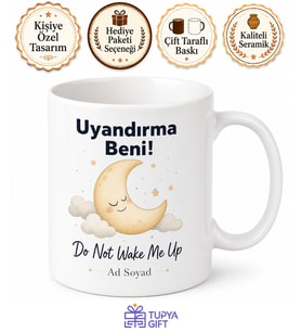 Do Not Wake Me Up Baskılı Uyandırma Beni Kupa Bardak Hediye Komik Mug