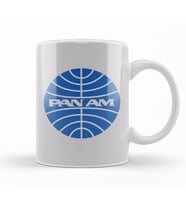 Pan Am Defunct Airline Logo Grey Version 01 Kupa Bardak Porselen