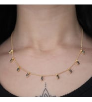 925 Ayar Gold Zultanıt Taşlı Gümüş Kolye
