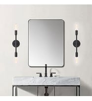 RİOLİGHT MODERN SİYAH 2XE27 DUYLU AYNA KENARI METAL DUVAR APLİK NOT:1ADET FİYATIDIR