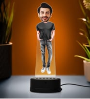 Doğum Günü Hediyesi,Sevgiliye Hediye, Kişiye Özel Fotoğraflı En Yakışıklı Erkek Karikatür 3D Led Lamba (Beyaz)