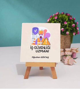 İş Güvenliği Uzmanı Tasarımlı Kişiye Özel Hediye İş Güvenliği Uzmanı Dekoratif Taş Baskı