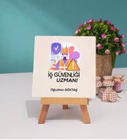 İş Güvenliği Uzmanı Tasarımlı Kişiye Özel Hediye İş Güvenliği Uzmanı Dekoratif Taş Baskı