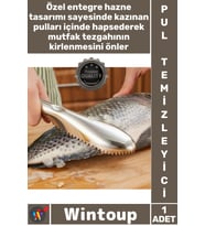 #PulKazıyıcı Paslanmaz Çelik Hazneli Ergonomik Mutfak Profesyonel Pratik Balık Pulu Kazıyıcı Aparat