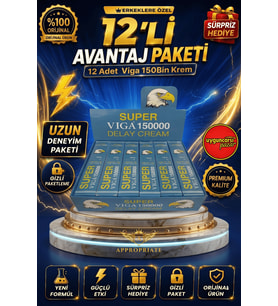 Super 150000 Yoğun Etkili Erkek Uzun Deneyim Kremi - 12'li Avantaj Paketi