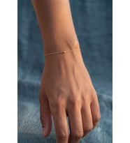 Orjinal 14 Ayar Sertifikalı Altın Minimalist Dorika Kadın Altın Bileklik