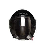 Motosiklet Yarım Kask Camlı Ce Onaylı Güneş Vizörlü Motor Kaskı Black