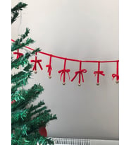 Yılbaşı Kadife Kurdele Gold Zilli Zincir Noel Çam Ağaç Süsü ev dekoru yeni yıl