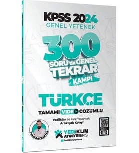 2024 KPSS Genel Yetenek Türkçe 300 Soruda Tamamı Video Çözümlü Genel Tekrar Kampı Yediiklim