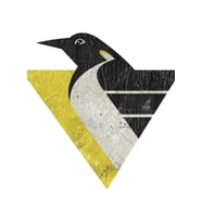 Pittsburgh Penguenleri Eski Logo Tablo Ahşap Poster Dekoratif