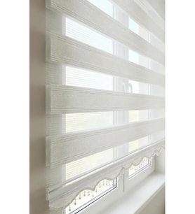 Pliseli Zebra Stor Perde Gümüş Simli Boncuklu PLS_V01