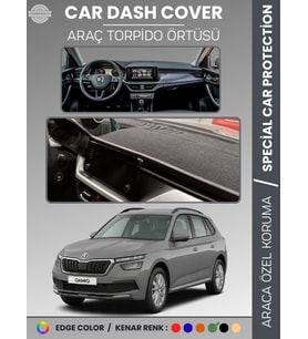 SKODA KAMIQ (2019-2024) Torpido Örtüsü Ön Göğüs Halı Torpido Koruma Birebir Uyum Kaymaz UV Koruma