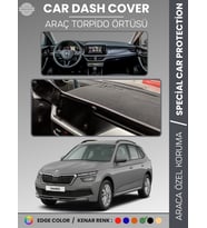 SKODA KAMIQ (2019-2024) Torpido Örtüsü Ön Göğüs Halı Torpido Koruma Birebir Uyum Kaymaz UV Koruma