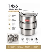 Paslanmaz Çelik 3 Katlı Sefer Tası