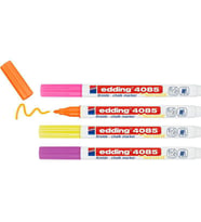 Edding 4085 Sıvı Tebeşir Kalemi 4'lü Blister FOSFORLU 
