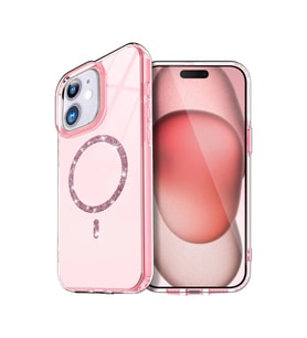 Apple İphone 11 Live Diamond Magsafe Kapak - Pembe