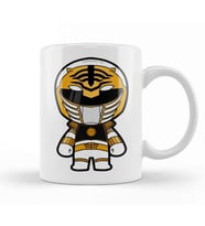 Chibi White Ranger Power Rangers Kupa Bardak Porselen